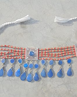 Chokar Lapiz With Coral Beads