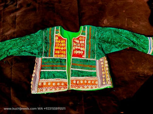 Afghani Patches Multi Color Coins Jacket