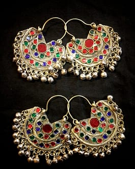 Afghani Chand Bali With Beads