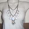 2 Lines White Vintage Necklace