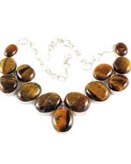 Mountain Queen Tiger Eye Stone Necklace-IN