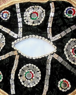 Velvet Fabric & Mirror Medallions Poncho