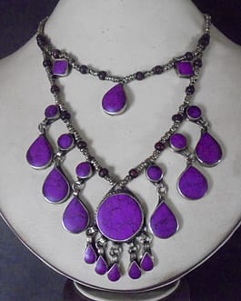 2 Lines Purple Vintage Necklace
