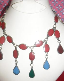 Multi gemstone Kuchi Necklace