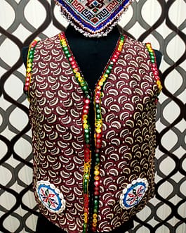 Jacquard Fabric & Medallion Vest