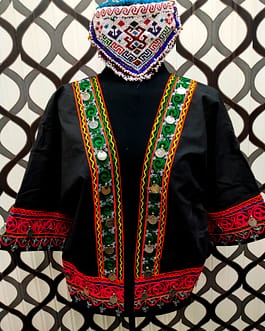 Afghani Embroidered Short Arm Jacket